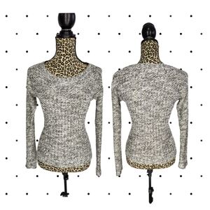 AEROPOSTALE Women's Black and White (grey) Knit Sweater SIZE XS